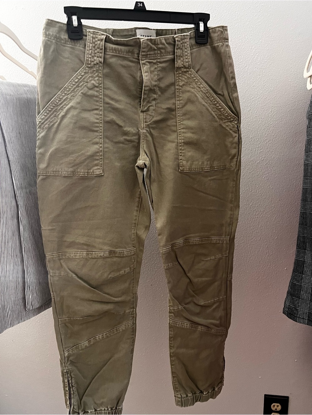 Frame Denim Olive Utility Cargo Pants